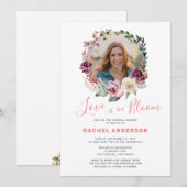 Love is in Bloom Brides Photo Vrijgezellenfeest Kaart (Voorkant / Achterkant)