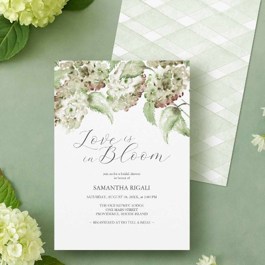 Love Is In Bloom Bruidsuitnodiging Hydrangea Kaart