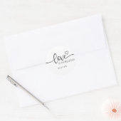 Love is in Bloom Bruiloftsborrel Ronde Sticker (Envelop)