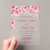 Love Is In Bloom | Cherry Blossom Bridal Shower Acryl Uitnodigingen (Insitu (Draagbaar))