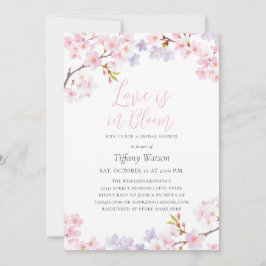 Love is in Bloom Cherry Blossom Bridal Shower Kaart