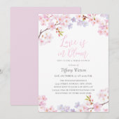 Love is in Bloom Cherry Blossom Bridal Shower Kaart (Voorkant / Achterkant)