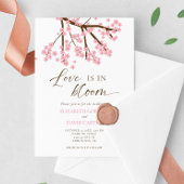 Love is in Bloom Cherry Blossoms Wedding Kaart