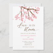 Love is in Bloom Cherry Blossoms Wedding Kaart (Voorkant)