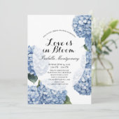 Love Is in Bloom Lente Hydrangea Bruiloftsfeest Kaart (Staand voorkant)