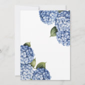 Love Is in Bloom Modern Blue Hydrangea Kaart (Achterkant)