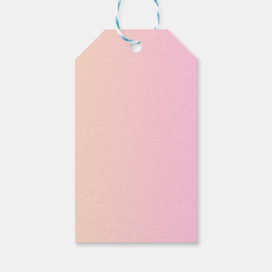 Love is in Bloom Pink Roses Blush Background  Cadeaulabel (Achterkant)