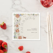 Love Is In Bloom Pressed Wildflower Bridal Shower Servet (Insitu)
