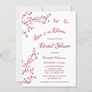 Love Is In Bloom   QR Code Register Bruiloft Feest Kaart