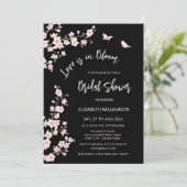 Love Is In Bloom | QR Code Registry Bridal Shower Kaart (Staand voorkant)