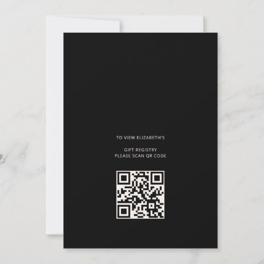 Love Is In Bloom | QR Code Registry Bridal Shower Kaart (Achterkant)