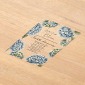 Love Is in Bloom Rustic Spring Hydrangea Acryl Uitnodigingen (Laagn)