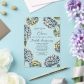 Love Is in Bloom Rustic Spring Hydrangea Acryl Uitnodigingen (Insitu (Huwelijk))