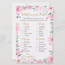 Love is in Bloom Shower What’s in Your Purse Game