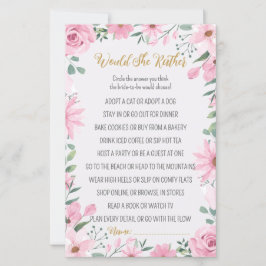 Love is in Bloom Shower Would She Rather Game