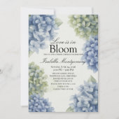 Love Is in Bloom Spring Blue Rustic Hydrangea Kaart (Voorkant)