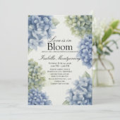 Love Is in Bloom Spring Blue Rustic Hydrangea Kaart (Staand voorkant)