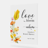 Love is in Bloom Spring Bridal Shower Welcome Acryl Bord (Hoek)