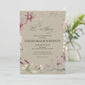 Love is in Bloom Spring Floral Bridal Shower Kaart (Staand voorkant)