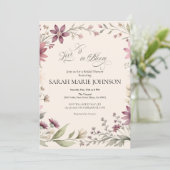 Love is in Bloom Spring Floral Bridal Shower Kaart (Staand voorkant)