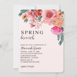 Love is in bloom spring floral Bridal Shower Kaart