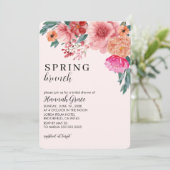 Love is in bloom spring floral Bridal Shower Kaart (Staand voorkant)