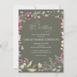 Love is in Bloom Spring Floral Bridal Shower Kaart