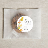 Love is in Bloom Spring Wildflower Bridal Shower Ronde Sticker