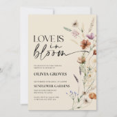 Love Is In Bloom Vrijgezellenfeest Beige Rustic Kaart (Voorkant)
