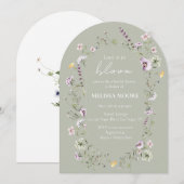 Love Is In Bloom Vrijgezellenfeest Sage Green Arch Kaart (Voorkant / Achterkant)