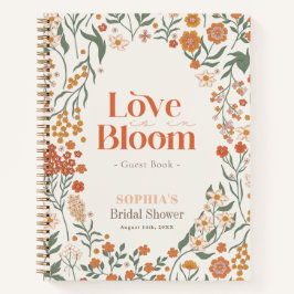Love is in Bloom Wildflower Bridal Guest Book Notitieboek