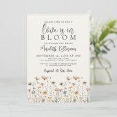 Love Is In Bloom Wildflower Bridal Shower Kaart (Staand voorkant)
