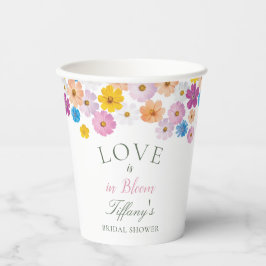 Love is in Bloom Wildflower Garden Bridal Shower Papieren Bekers