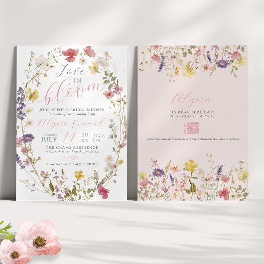 Love Is In Bloom Wildflower Garden Vrijgezellenfee Kaart