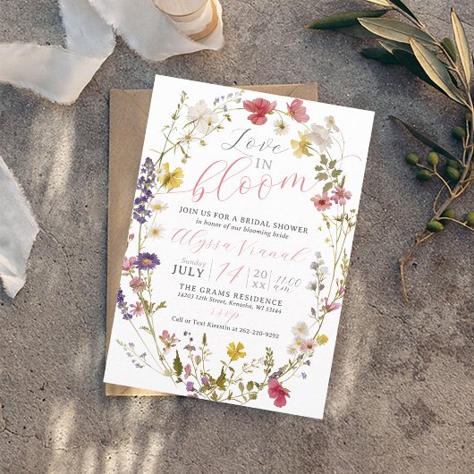 Love Is In Bloom Wildflower Garden Vrijgezellenfee Kaart