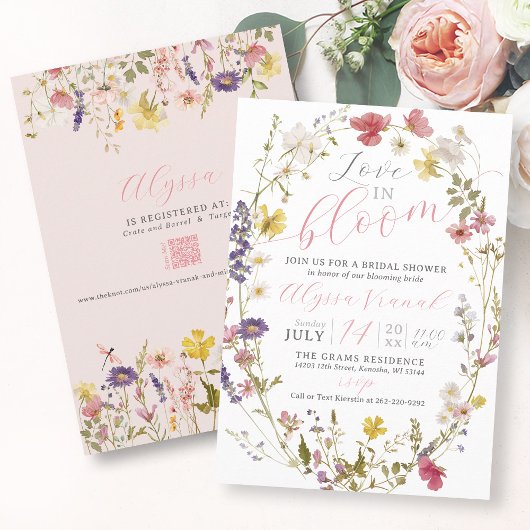 Love Is In Bloom Wildflower Garden Vrijgezellenfee Kaart