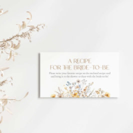 Love Is In Bloom Wildflower Recept voor de bruid Informatiekaartje