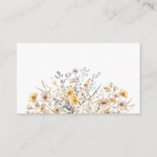 Love Is In Bloom Wildflower Recept voor de bruid Informatiekaartje (Achterkant)