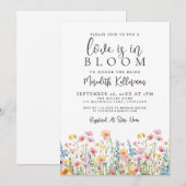 Love Is In Bloom Wildflowers Bridal Shower Kaart (Voorkant / Achterkant)