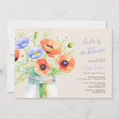 Love Is In Bloom Wildflowers Vrijgezellenfeest Kaart (Voorkant)