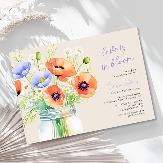 Love Is In Bloom Wildflowers Vrijgezellenfeest Kaart