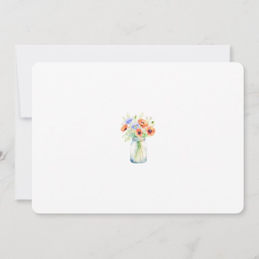 Love Is In Bloom Wildflowers Vrijgezellenfeest Kaart (Achterkant)