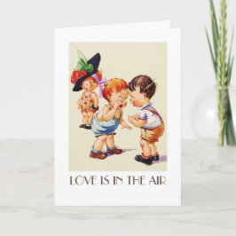 Love Is In The Air. Art Valentijnsdag Feestdagen Kaart