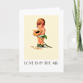 Love Is In The Air. Art Valentijnsdag Feestdagen Kaart