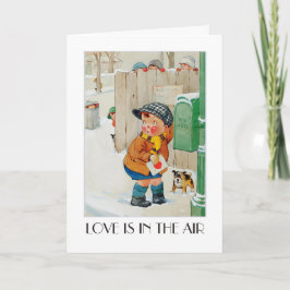 Love Is In The Air.  Art Valentijnsdag Feestdagen Kaart