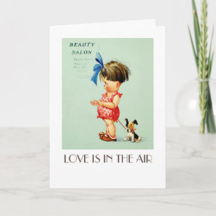 Love Is In The Air. Art Valentijnsdag Feestdagen Kaart