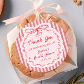 Love is in the Air Bow Bridal Shower Sticker