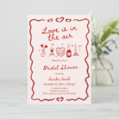 Love Is In The Air Bridal Shower Kaart (Staand voorkant)