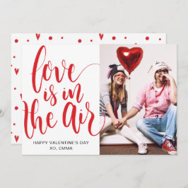Love Is In The Air Custom Valentine's Day Photo Feestdagenkaart