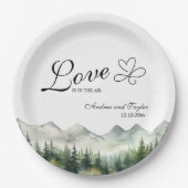 Love is in the Air Elegant Wedding Papieren Bordje (Voorkant)